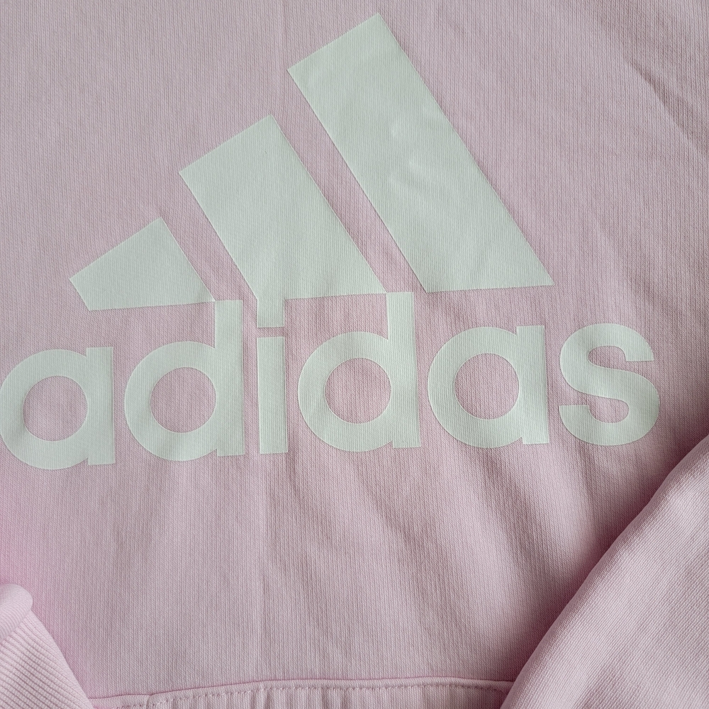 Adidas Light Pink Hoodie with White Logo - Picture 2 of 8